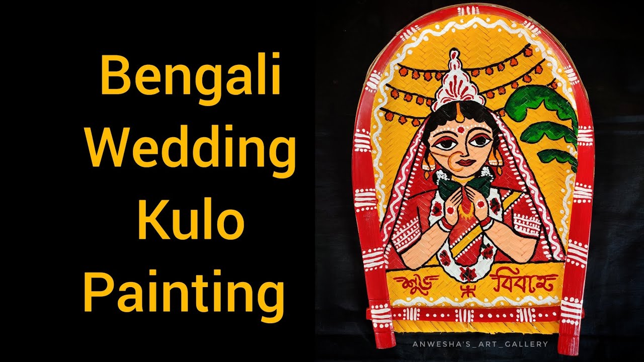 Kulo painting ideas for Bengali wedding|| Kulo painting|| Kulo art❤️ #bengaliwedding  #kulopainting