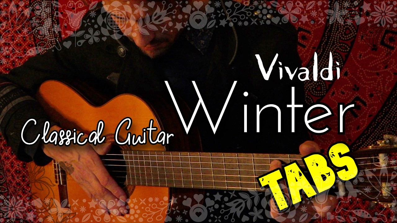 'Winter' by Vivaldi for Solo Classical Guitar | TABs On-Screen | Guitar Wedding Music #vivaldi