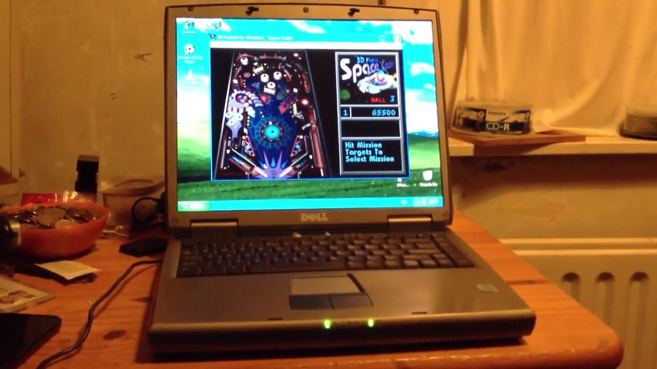 Dell inspiron 5150 Windows XP Startup + 3D space cadett pinball