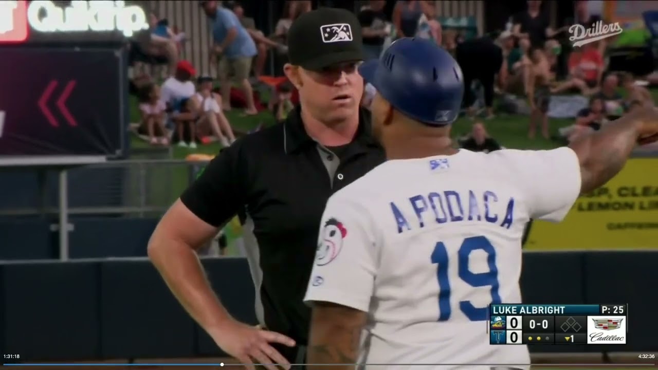 Ejection After Foul Ball - Amarillo Sod Poodles v Tulsa Drillers
