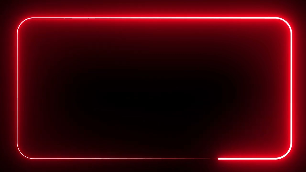 Red Neon Frame Background | MD Animated Backgrounds | Free Video Backgrounds