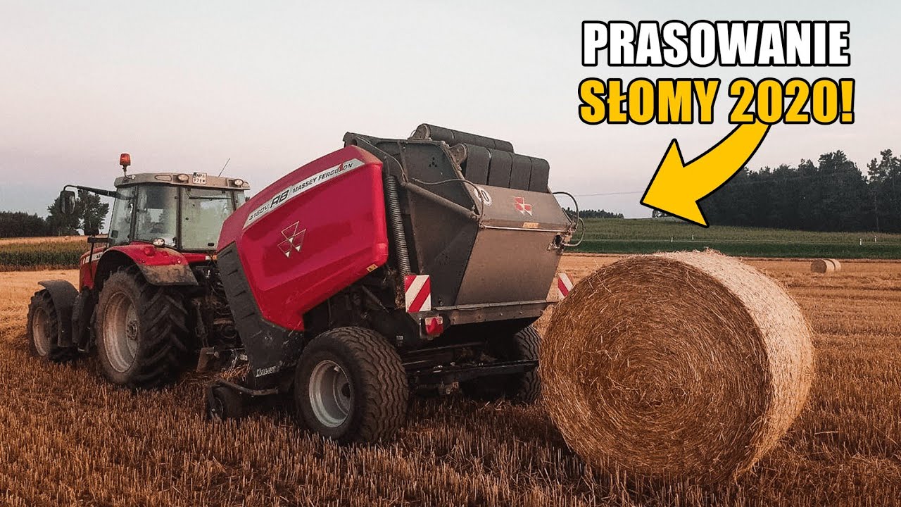 Prasowanie słomy 2020☆Testy prasy Massey Ferguson RB4160V  Przy współpracy z Firmą SarnaAgro!!!