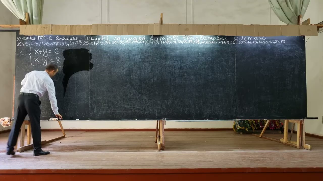 32-DARS.IDC-2.2-MAVZU.IKKINCHI VA YUQORI DARAJALI TENGLAMALAR SISTEMASI