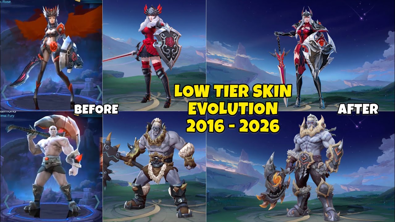 Low-Tier Skin Evolution in Mobile Legends: Bang Bang (2016-2025) - Nostalgia Mode