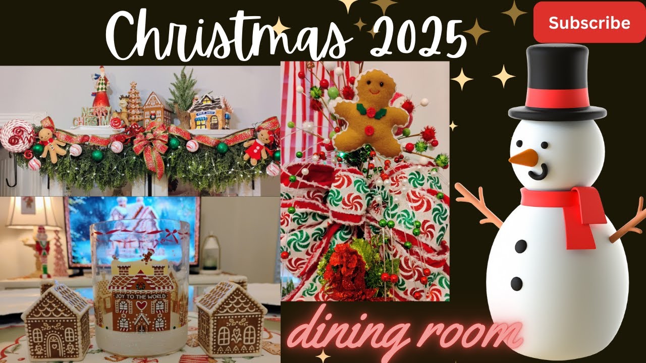 GINGERBREAD CHRISTMAS DINING ROOM|CHOCOLATE CAKE TRIFLE | DECORATE WITH ME
