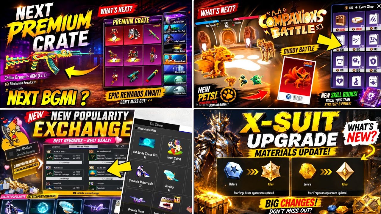 AKM UPGRADE IN PREMIUM CRATE BGMI ? | HOW TO EXCHANGE POPULARITY IN BGMI | COMPANION BATTLE | 