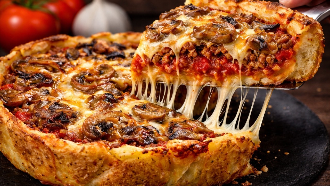 Just PRESS potatoes and add meat! This crispy pie is so delicious, you'll make it every week!