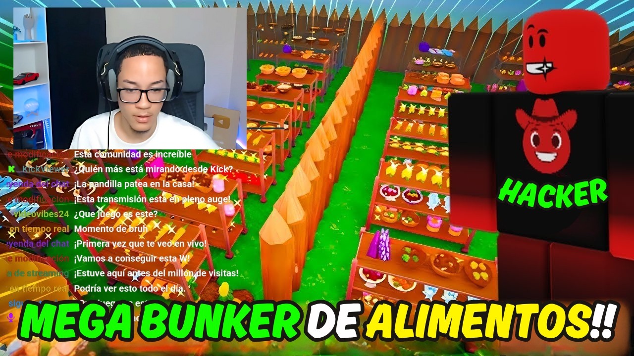 LLAM&Eacute; A UN HACKER para HACER un MEGA B&Uacute;NKER de COMIDA en 99 NOCHES