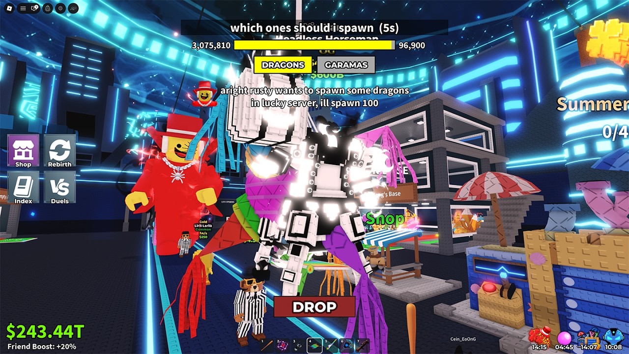 i Got YinYang Headless Horseman in Lucky Server - Steal a Brainrot