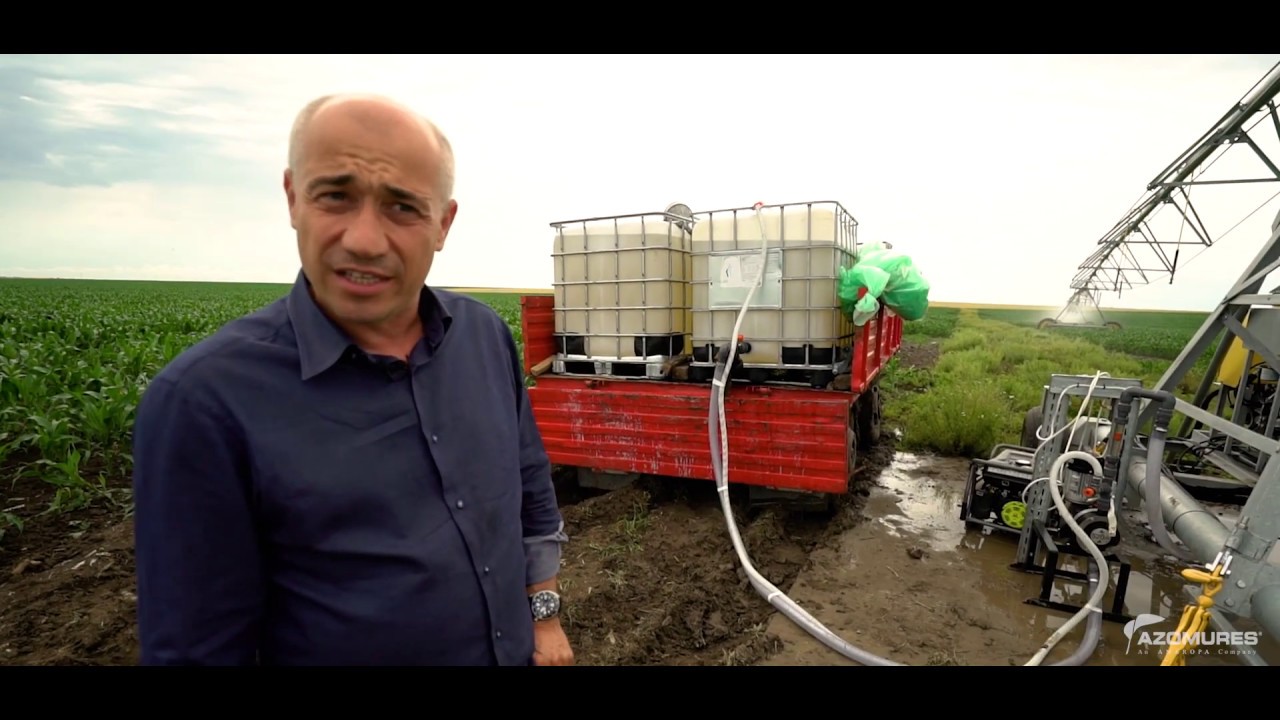 Fertirigare cu îngrășământ lichid UAN Azomureș