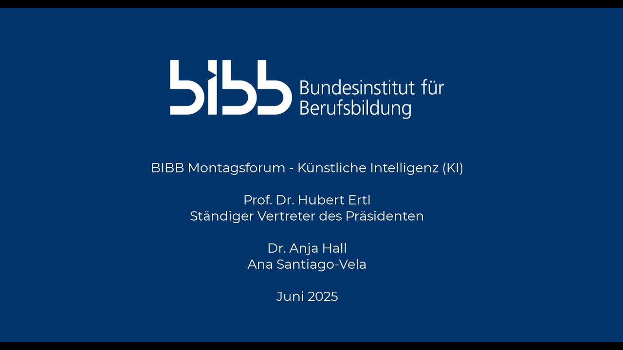 Kompetenzen im KI-Zeitalter: Was Beschäftigte jetzt brauchen - BIBB Montagsforum