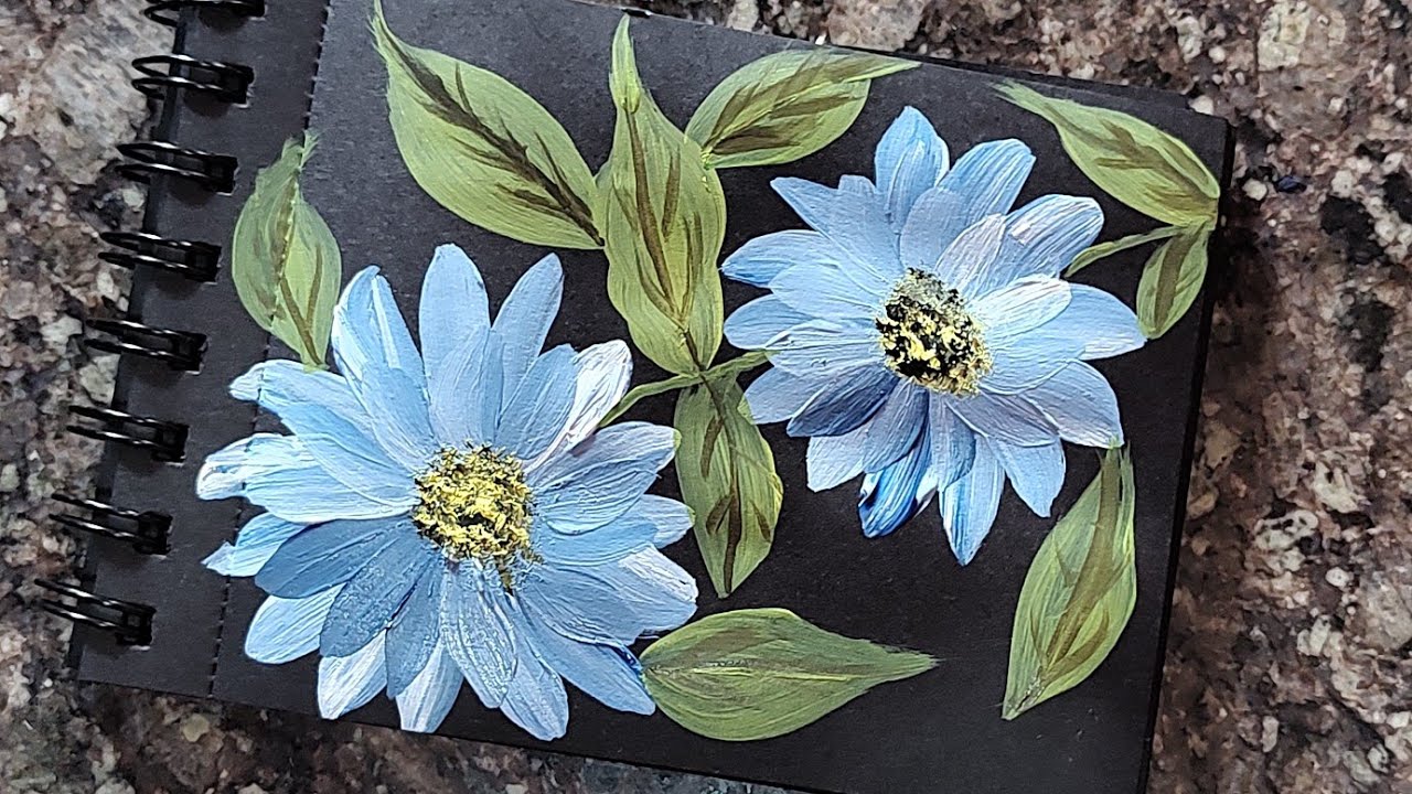 Blue flower #Art#viralvideo#shortsfeed#@PaintellectualPriyA .