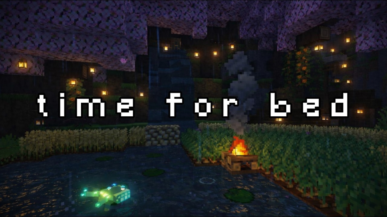 let yourself sleep (minecraft music w/ soft rain & fire)