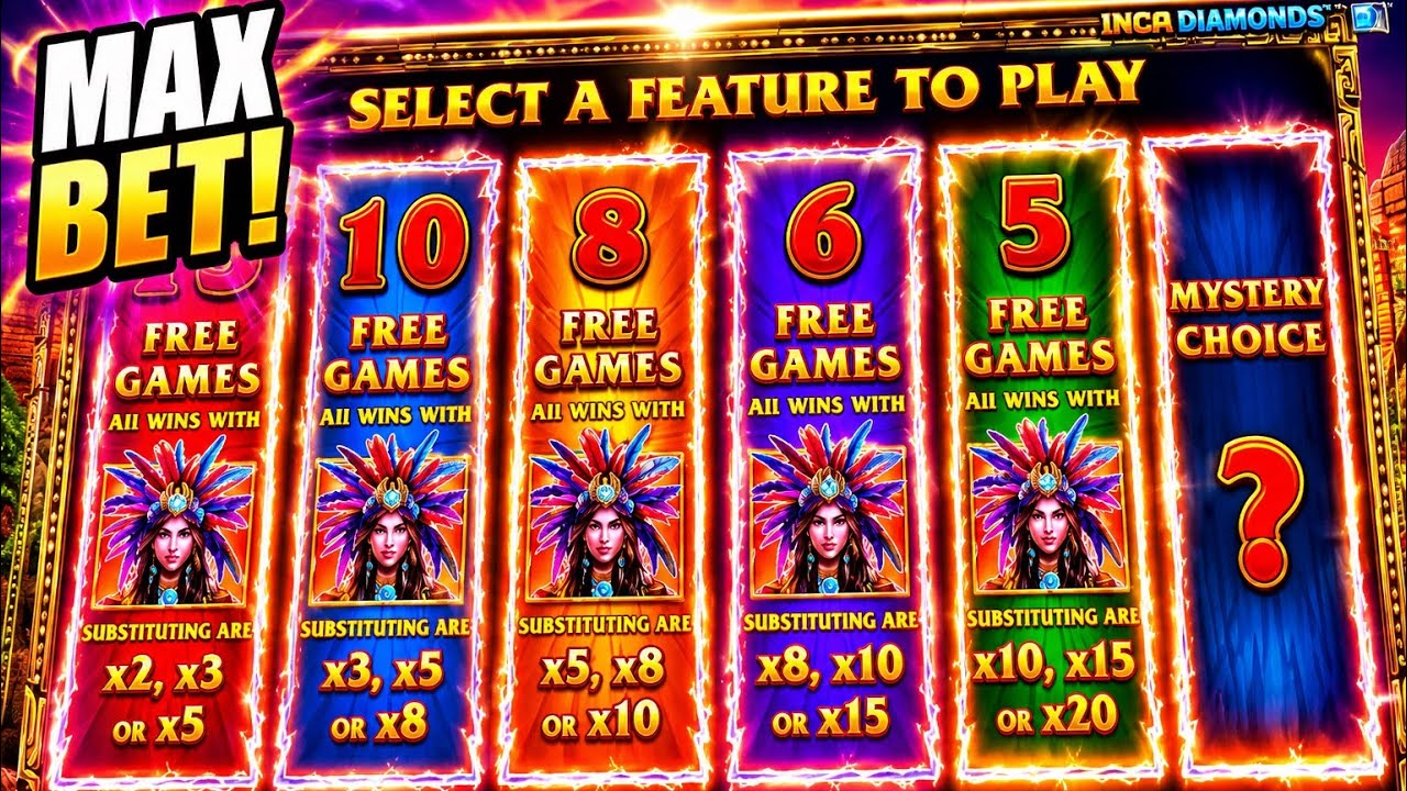 MAX BETTING on Thunder Empire, Inca Diamonds...NON-STOP ACTION!