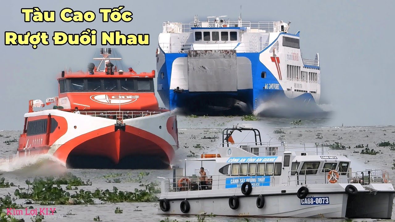 Hiếm Khi Gặp Tàu Cao Tốc Chạy Chặn Đầu Rượt Đuổi Nhau Trên Biển Như Này. 