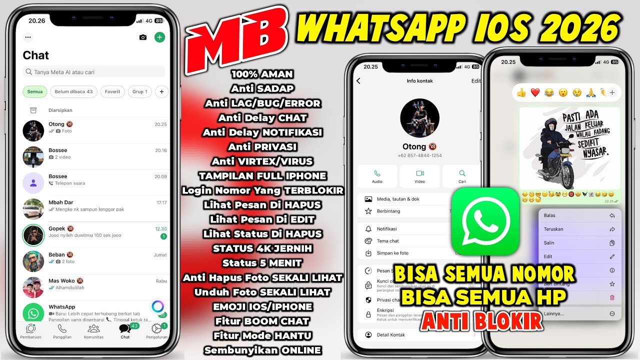 Mb Wa Ios Terbaru 2026 || Mb Whatsapp Ios Terbaru 2026 || Anti Kedaluarsa