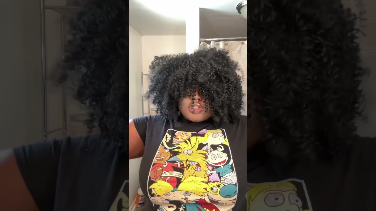 I love a big curly synthetic wig!