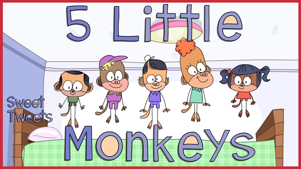Five Little Monkeys! | Nursery Rhymes & Kids Songs with Sweet Tweets