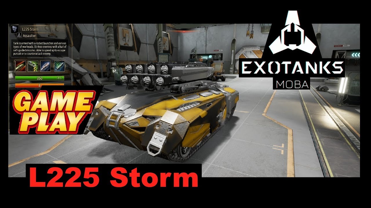 ExoTanks MOBA ▶ Gameplay 💥 Tank L225 Storm (L225 Шторм)
