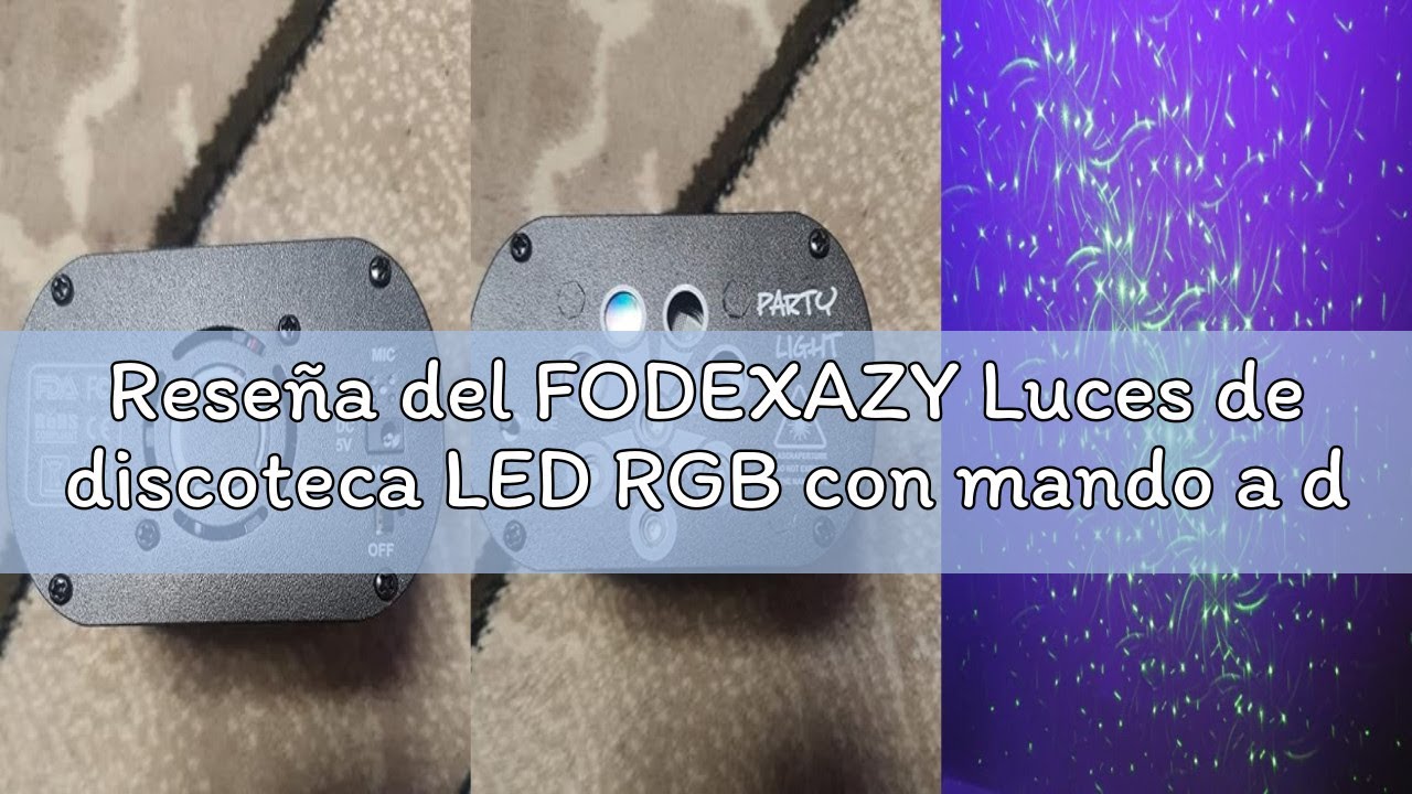 Reseña del FODEXAZY Luces de discoteca LED RGB con mando a distancia inalámbrico，Luces de fiesta con