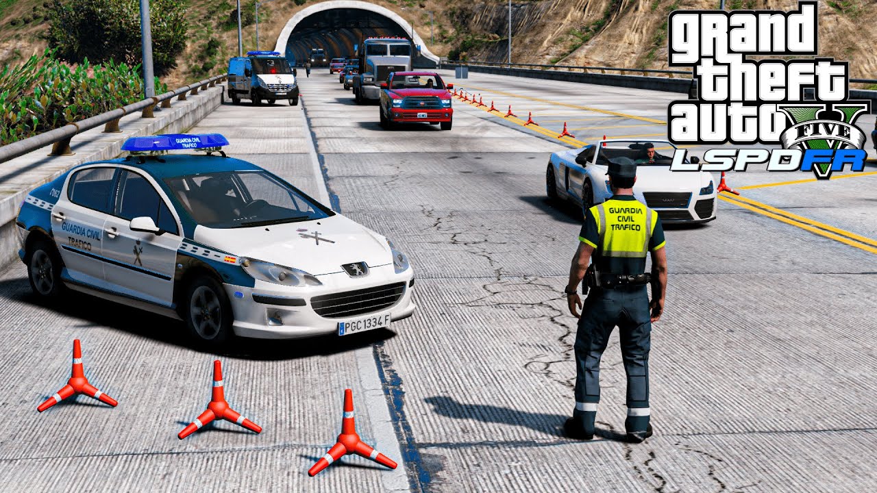 GTA V - LSPDFR #58 Control de trafico | Guardia Civil de Trafico