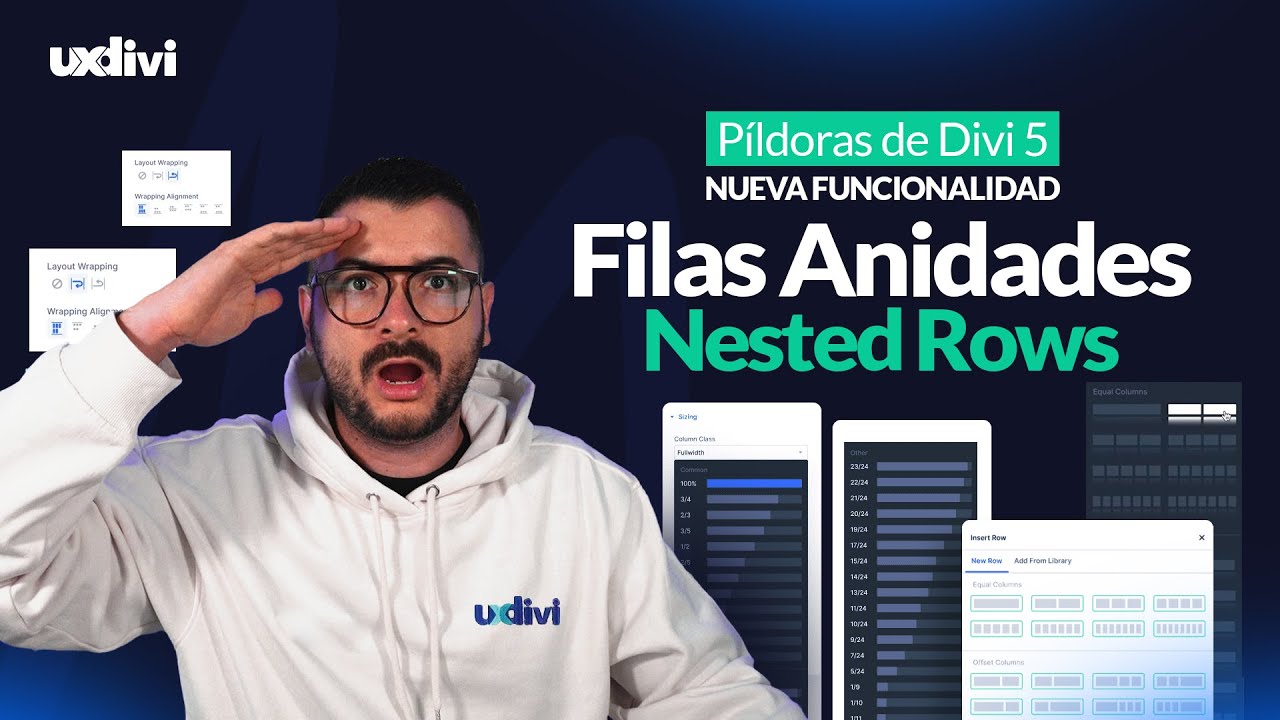 💊 P&iacute;ldoras Divi 5: Creaci&oacute;n de estructuras complejas con Filas Anidadas en Divi 5