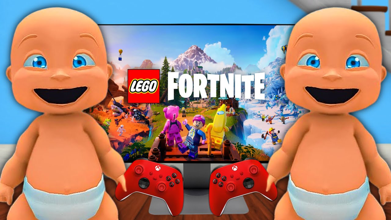 Малыш играет в LEGO FORTNITE!