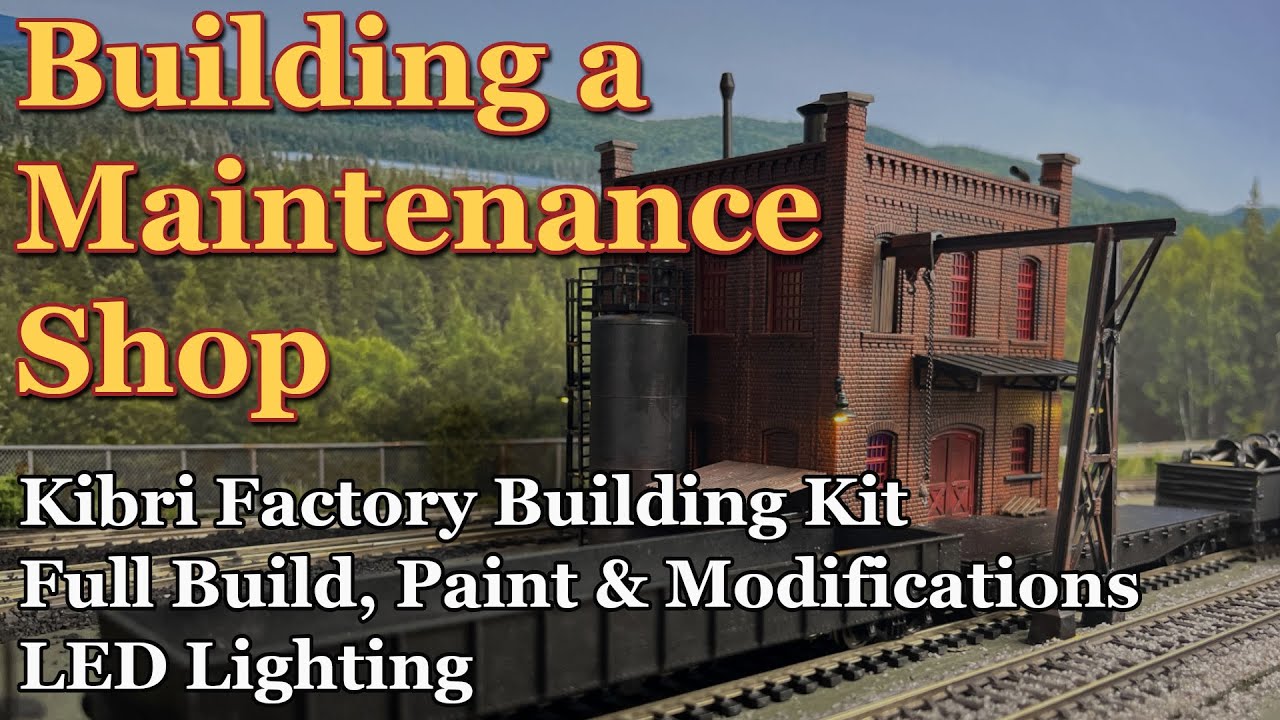 Assembling a Maintenance Building for my HO Scale Rail Yard - Kibri Factory Build with LED Lighting