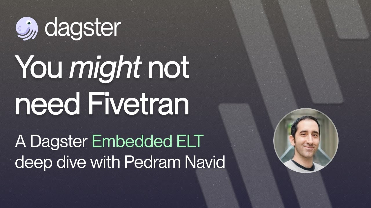 Embedded ELT: Save your budget and simplify your data platform with Dagster Embedded ELT.