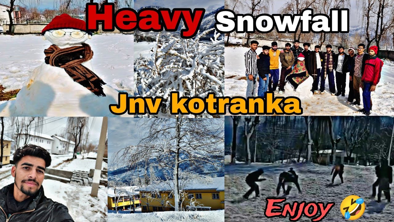 Heavy Snowfall In JNV KOTRANKA || Jnv Hostel Boys Enjoying Snowfall 🔥