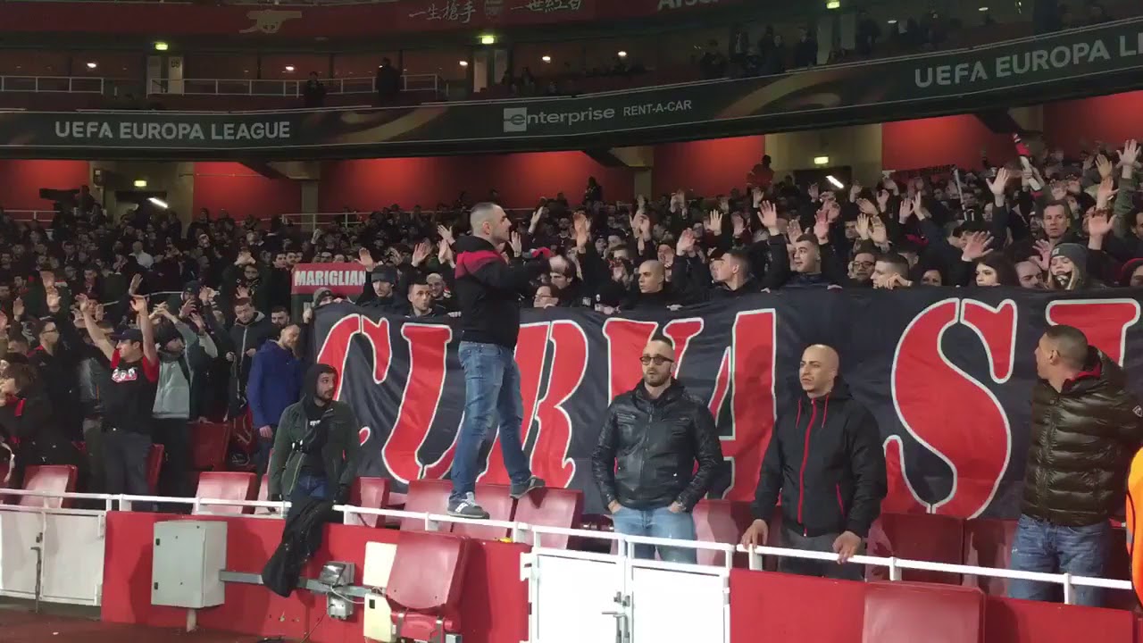 Curva Sud Milano a Londra 15/03/2018