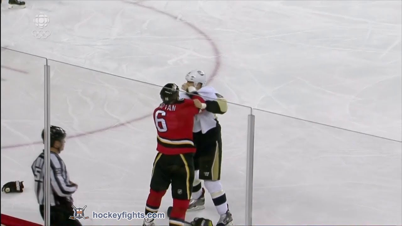 Deryk Engelland vs Brian McGrattan Jan 11, 2014