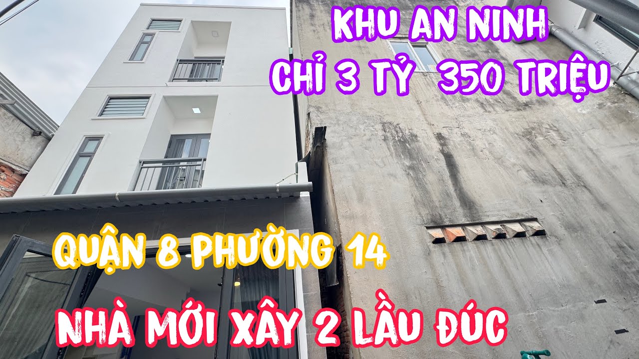 Bán nhà quận 8 phường 14 khu an ninh 2 lầu đúc chỉ 3 tỷ 350 #0706696269 