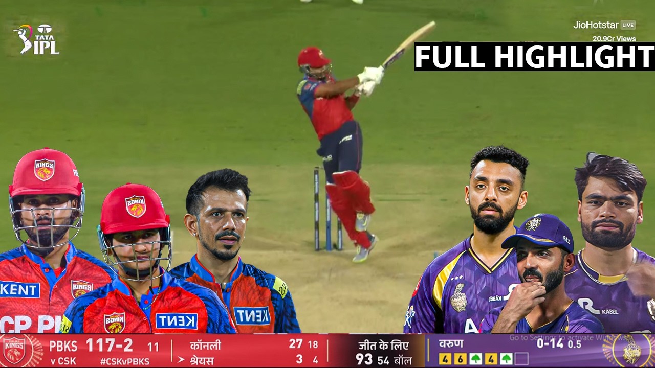 IPL 2026 PBKS vs KKR match full highlights, Punjab vs Kolkata today ipl match highlights 2026