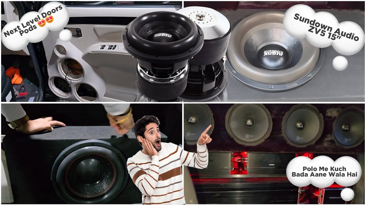 FINALY SUNDOWN AUDIO ZV5 15' IN POLO BETTER AND CLEAN BASS SCORPIO & BALENO MUSIC SYSTEM AURA 12 MID
