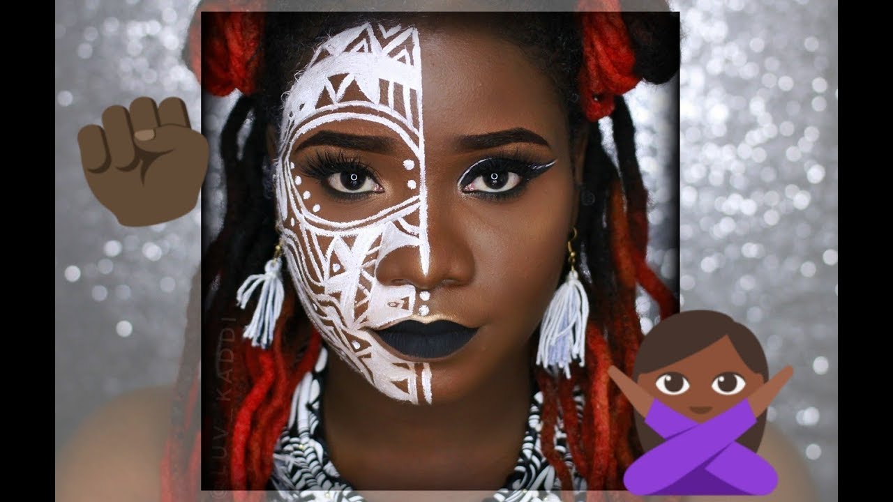 BLACK PANTHER INSPIRED TRIBAL MAKEUP | Wakanda Forever!