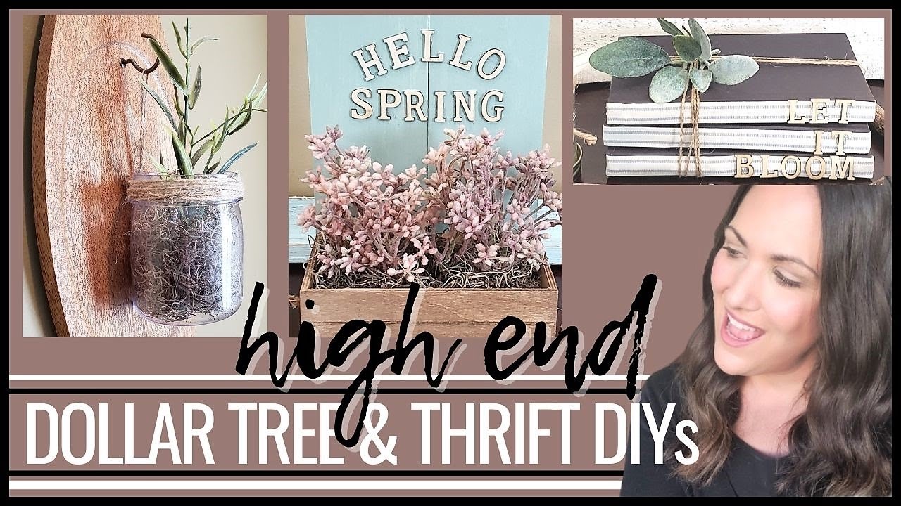 High End SPRING 🌱 Dollar Tree DIYs & THRIFT Makeovers | SPRING Farmhouse Home Decor DIYs 2021