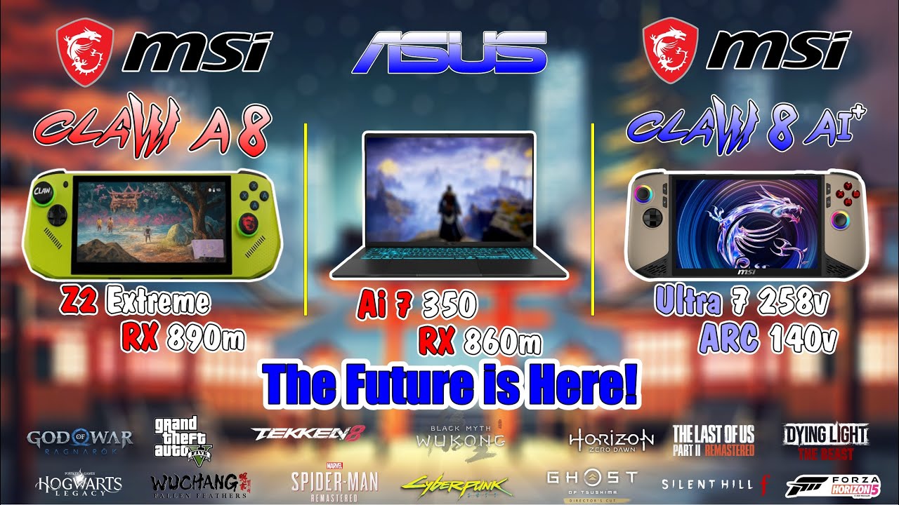 MSI Claw (A8 и 8Ai) и Asus Zenbook 14 | Ultra 7 258V и Ai 7 350 и Z2 Extreme