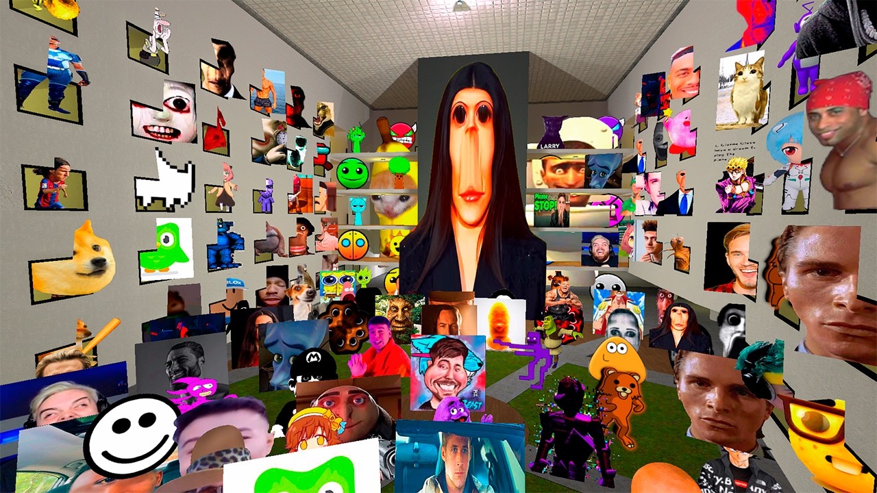 Ginat Selena Delago Nextbot vs Sprunki Horror Family & Lobotomy Geometry Dash in Gmod!