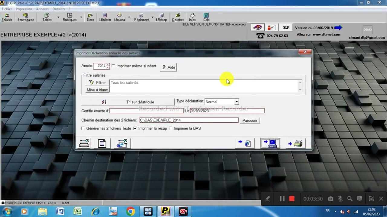 حلقة الأ خيرة  DECLARATION ANNUEL CNAS DLG