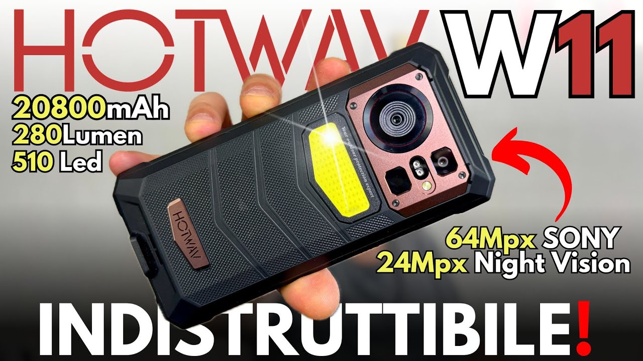 HOTWAV W11 UNBOXING ANTEPRIMA! Nuovo RE dei RUGGED PHONE 2024! INDISTRUTTIBILE con BATTERIA INFINITA