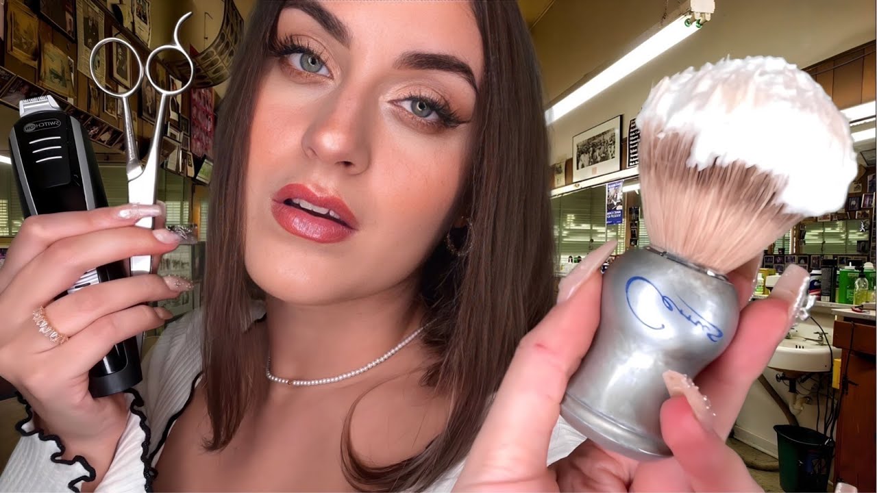 ASMR Deutsch Barber Shop Roleplay Verwöhnprogramm für Männer💈shaving, haircut, massage | Friseur RP