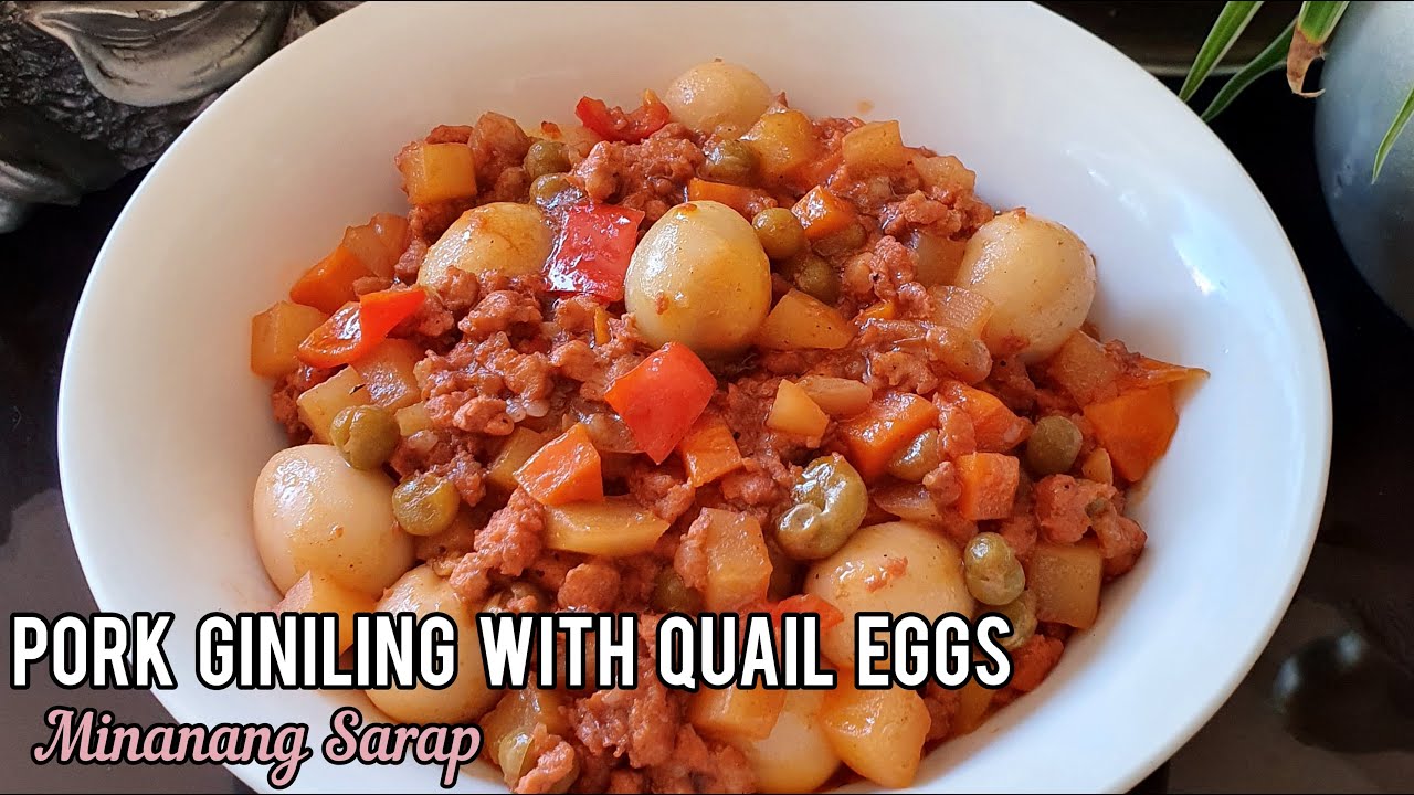 PORK GINILING WITH QUAIL EGGS RECIPE | @minanangsarap