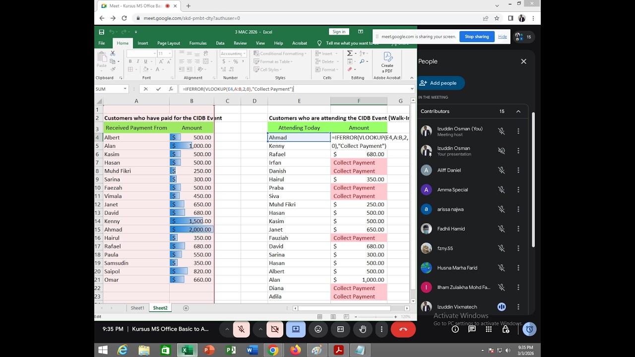 Kursus Sijil Komputer MS Office Pentadbiran (Admin) ONLINE / FIZIKAL CLASSROOM by Vixmatech 2026 P9