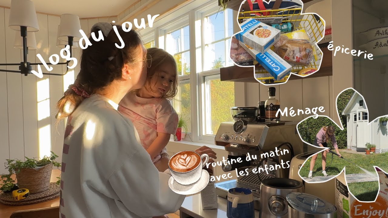 Lundi avec moi: Matin avec les enfants, épicerie et ménage | vlog