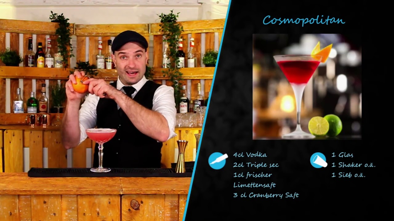 Cosmopolitan Cocktail Zubereitung (Original-Rezept) | für Anfänger geeignet