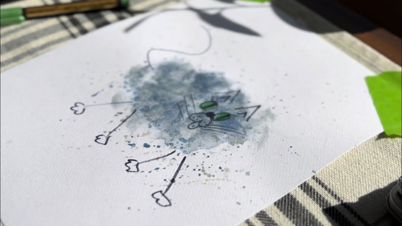 Splatter Cats for Self-Care | Watercolor Activity | Relaxing Art Studio | Intuitive Art | Freeform