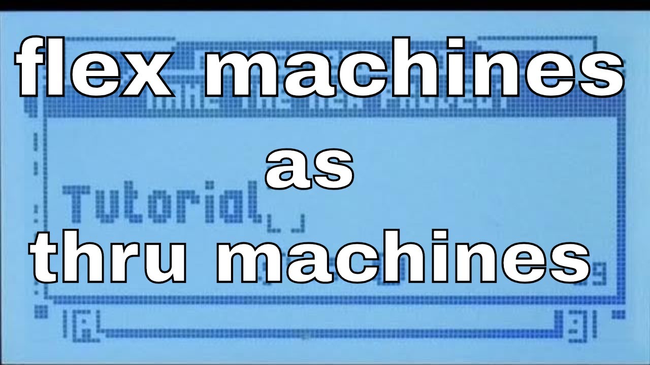 Octatrack: flex machines as audio pass-throughs