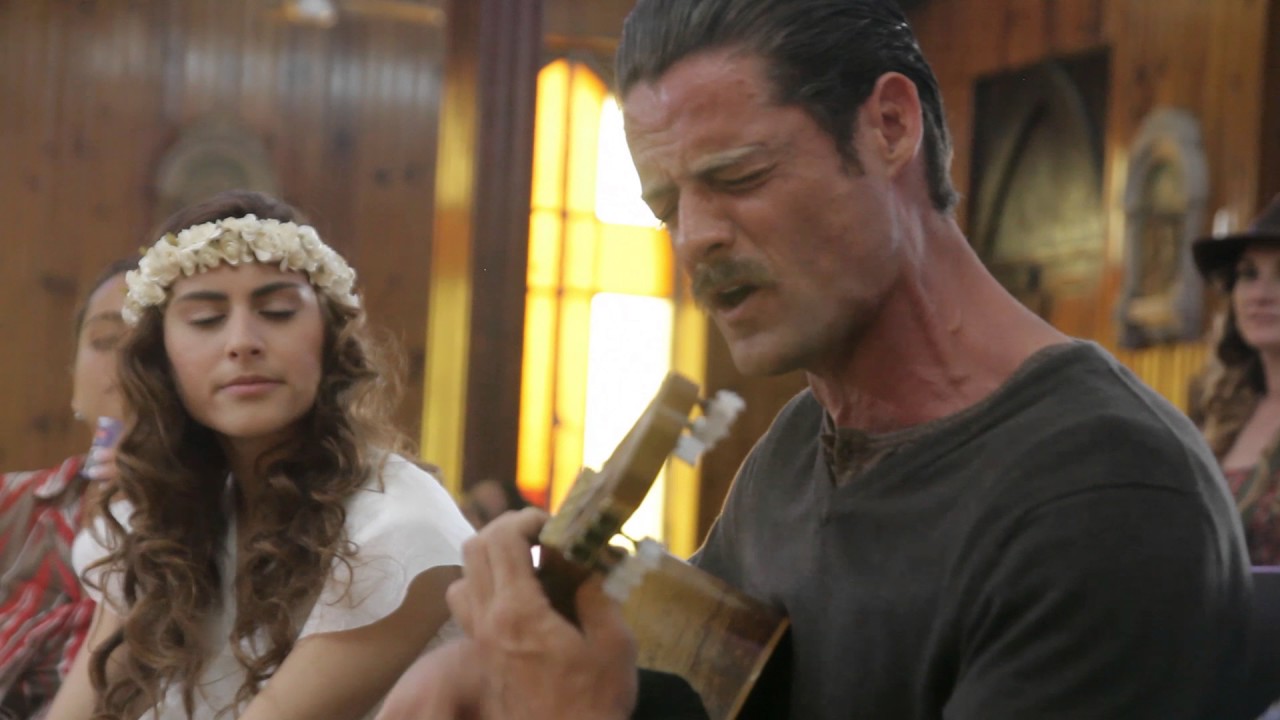 William Miller singing in Eiffel Church in Santa Rosalia during filming of Ruta Madre