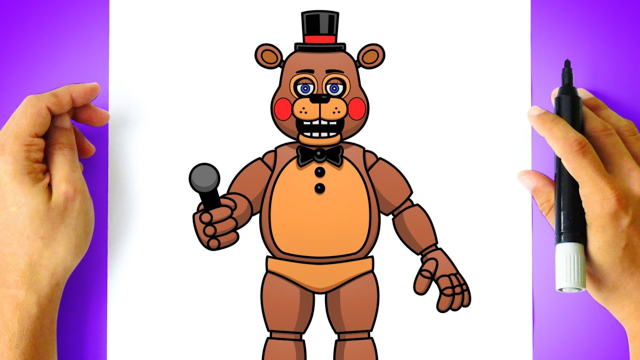How to DRAW TOY FREDDY - Five Nights at Freddy's - FNAF 2